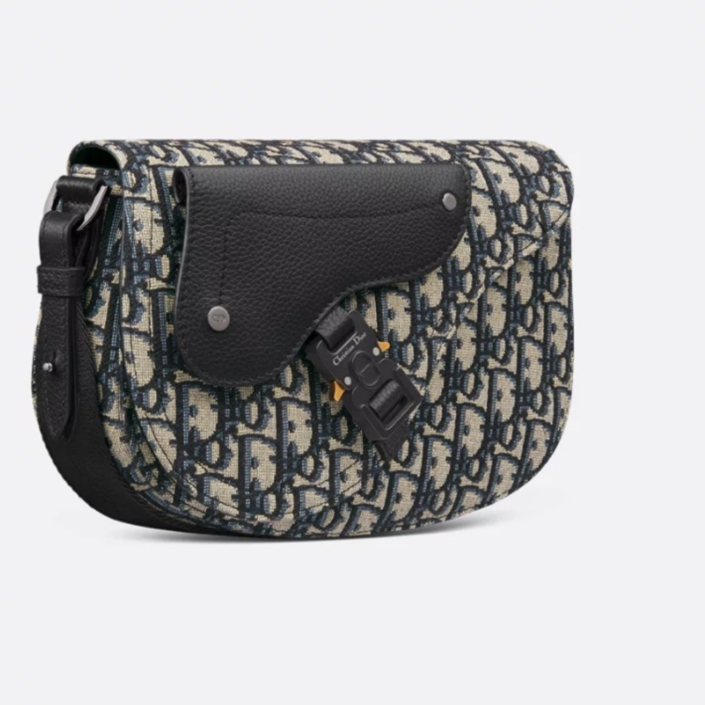Dior Saddle Bag in Black and Cream - unisex bag